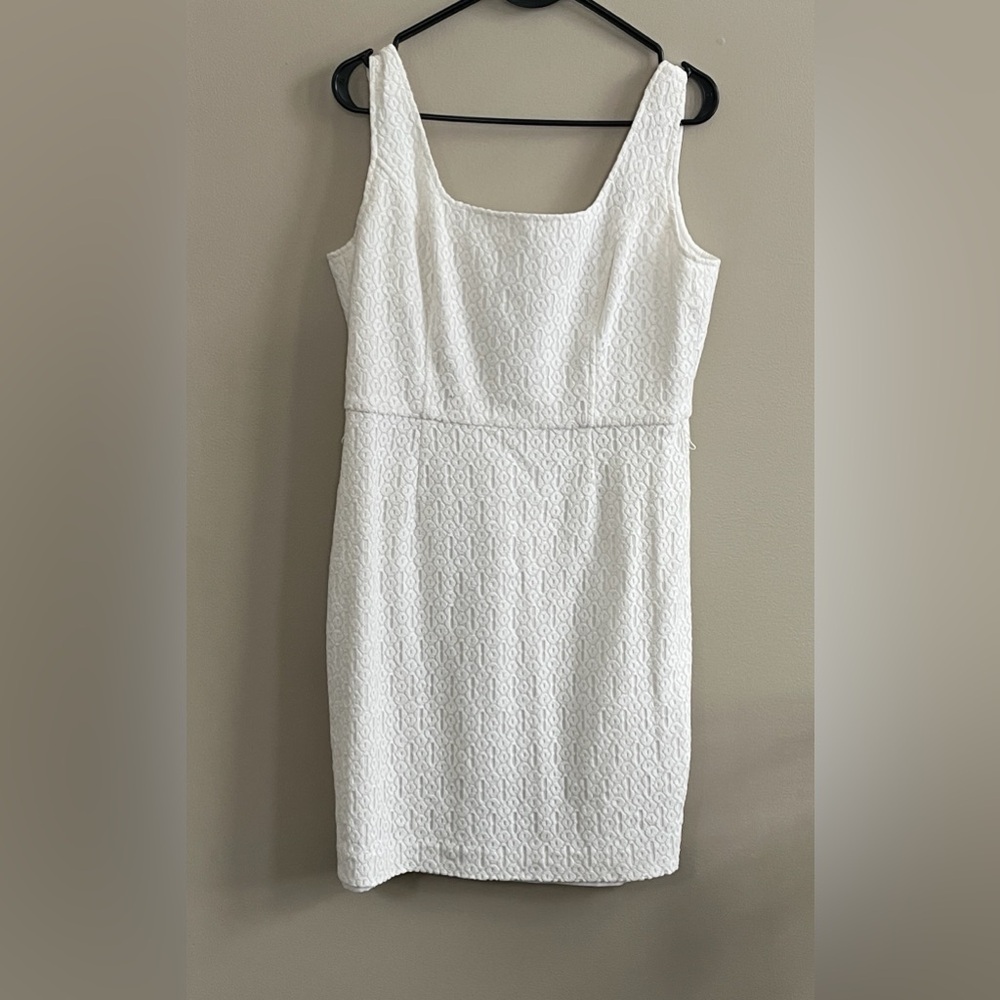 Trina Turk white sleeveless sheath dress size 10